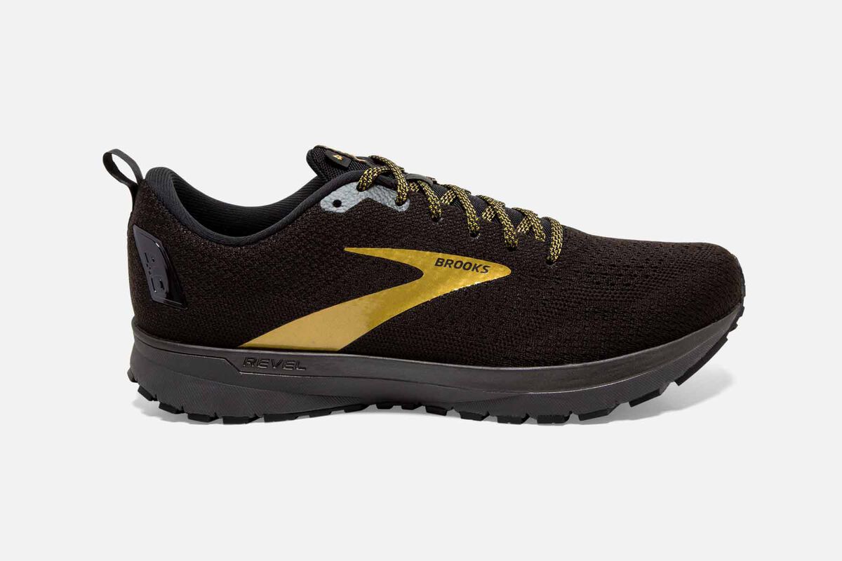 Brooks black and gold shoes sale